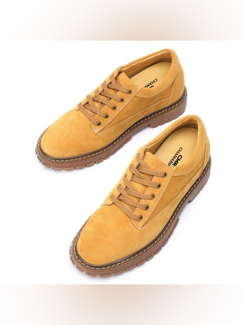 CMR CHAMARIPA casual elevator shoes in brown suede, men's size 10